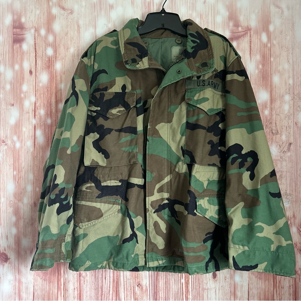 Golden Mfg Co Army BDU Coat Cold Weather Woodland Camouflage Pattern M X-Short